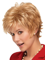 Synthetische Perücken Blond Seitenscheitel Hitzebeständige Faser Tousled Short Damen Damen Short Perücke
