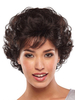Synthetische Perücken Deep Brown Curly Hitzebeständige Faser Tousled Short Damen Damen Short Perücke