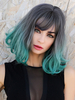 Synthetische Perücken Teal Pixies & Boycuts Rayon Tousled Short Mädchens Frauen kurze Perücke