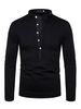 T-Shirts & Panzer T-Shirts Lässiger V-Ausschnitt mit langen Ärmeln Slim Fit Schwarz Weiß