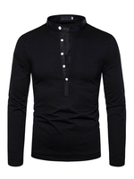 T-Shirts & Panzer T-Shirts Lässiger V-Ausschnitt mit langen Ärmeln Slim Fit Schwarz Weiß