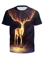 T-Shirts 3D-gedrucktes; schnell trocknendes; kurzärmeliges Herrenoberteil mit Rundhalsausschnitt