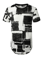 T-Shirts Casual Jewel Neck Bedruckte Kurzarm-Sommeroberteile