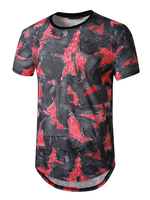 T-Shirts Casual Patchwork Jewel Neck Kurzarm T-Shirt