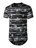T-Shirts Casual Star Print Jewel Neck Kurzarm T-Shirt