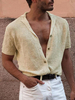 T-Shirts Casual Turndown Collar Kurzarm