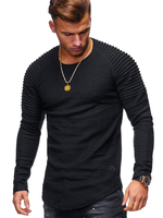T-Shirts Chic Jewel Neck Long Sleeves