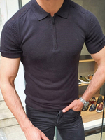 T-Shirts Chic Turndown Collar Kurzarm
