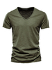 T-Shirts Chic V-Ausschnitt Kurzarm
