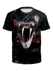 T-Shirts für Männer Scary Halloween Schlangenmuster Jewel Neck Skeleton Short Sleeves Bluse