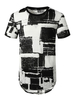 T-Shirts Jewel Neck Geometric Print Kurzarm T-Shirt