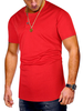T-Shirts Jewel Neck Kurzarm Herren Sommer Tops
