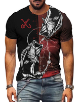 T-Shirts Lässiger Jewel-Neck Farbblock mit kurzen Ärmeln