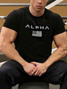 T-Shirts Männer Juwel Hals Worte drucken Kurzarm T-Shirts