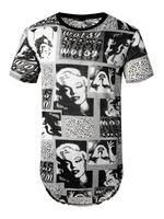 T-Shirts Pop-Print Kurzarm Sommer Tops