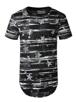 T-Shirts Star Print Jewel Neck Kurzarm Sommer T-Shirts