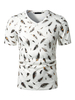 T-Shirts V-Ausschnitt Federdruck Kurzarm T-Shirts