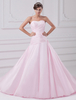 Taft A-Linie-Brautkleid mit Herz-Ausschnitt und Perlen-Applikation in Rosa