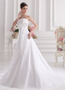 Taft A-Linie-Brautkleid mit Hof-Schleppe und Deko-Applikation in Weiß