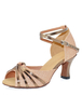 Tanz der Frauen Schuhe ausgestellte Rosa Gold verdrehten Peep Toe Ankle Strap Gesellschaftstanz Schuhe