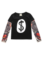 Tattoo Ärmel Top Baumwolle T-Shirt für Kleinkind