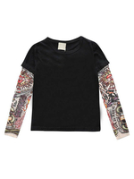 Tattoo Ärmel Top für Baby Kleinkind Neugeborenen T-Shirt Baumwolle Strampler