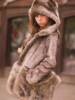 Teddy Jacke Kunstfell Damen Winter Jacke Langarm mit Puscheln Teddy Mantel