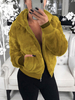 Teddy Jacke Kunstfell Damen Winter Jacke Langarm mit Reißverschluss Teddy Mantel
