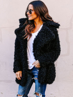 Teddy Jacke Kunstfell Damen Winter Jacke Langarm Teddy Mantel