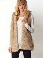 Teddy Jacke Polyester Damen Winter Jacke ärmellos Teddy Mantel