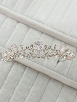 Tiara Metall für Festumzug in Silbern Strass für Erwachsenen