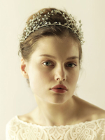 Tiara Metall für formelle Party in Silbern für Erwachsenen