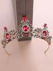 Tiara-Krone; die rote königliche barocke Kopfschmuckrhinestone-Brauthaarzusätze Wedding ist