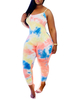 Tie Dye Jumpsuit Ärmelloser Skinny Summer Jumpsuit