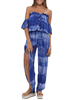 Tie Dye Jumpsuit Trägerloses ärmelloses Split Summer One Piece Outfit