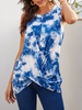Tie Dye Tank Top Jewel Neck Ärmelloses Sommertop für Frauen