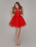 Tüll Abendkleid für Homecoming in Rot