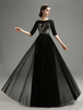 Tüll Abendkleid in Schwarz