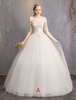 Tüll Brautkleid aus der Schulter halbe Hülse Prinzessin Brautkleid