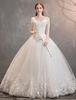 Tüll Brautkleider Prinzessin Brautkleid Weg Von Der Schulter Spitze Applique Bodenlangen Ballkleid Brautkleid