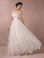 Tüll Hochzeitskleid Sweetheart Satin Mieder Blütenblätter Applikation bodenlangen a-Linie Brautkleid Milanoo