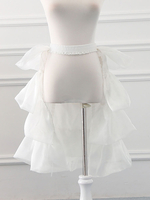 Tüll Lolita Petticoats Bell Shape Rüschen Weißer Lolita Rock