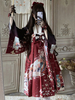Traditionelle japanische Lolita-Mäntel Schwarzer Polyester-Blumendruck Sommer-Lolita-Mantel