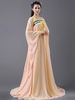 Traditionelles chinesisches Kostüm weibliches Pfirsich-Chiffon-Frauen-Hanfu-Kleid Alte Tang-Dynastie-Kleidung 2 Stück