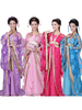 Traditionelles chinesisches Kostüm weibliches Tüll-Hanfu-Kleid Alte Tang-Dynastie-Kleidung 3 Stück