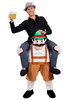 Tragen Sie mich bayerischen Kostüm Halloween Huckepack Fahrt auf Unisex Erwachsene Flanell Lustige Oktoberfest Kostüme