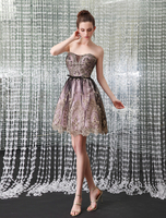 Trägerloses Cocktailkleid in Rosa Milanoo