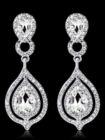 Tropfen Ohrringe Strass baumeln Ohrringe Abendschmuck