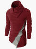 Turndown Kragen langarm mehrfarbigen Baumwolle Mischung lässige Pullover Strickwaren für Männer