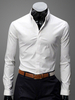 Turndown Kragen Langarm Shirt aus Baumwolle Mischung